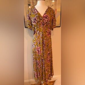 Kachel x Anthropologie Button-Down Floral Midi Dress (Women’s 10)